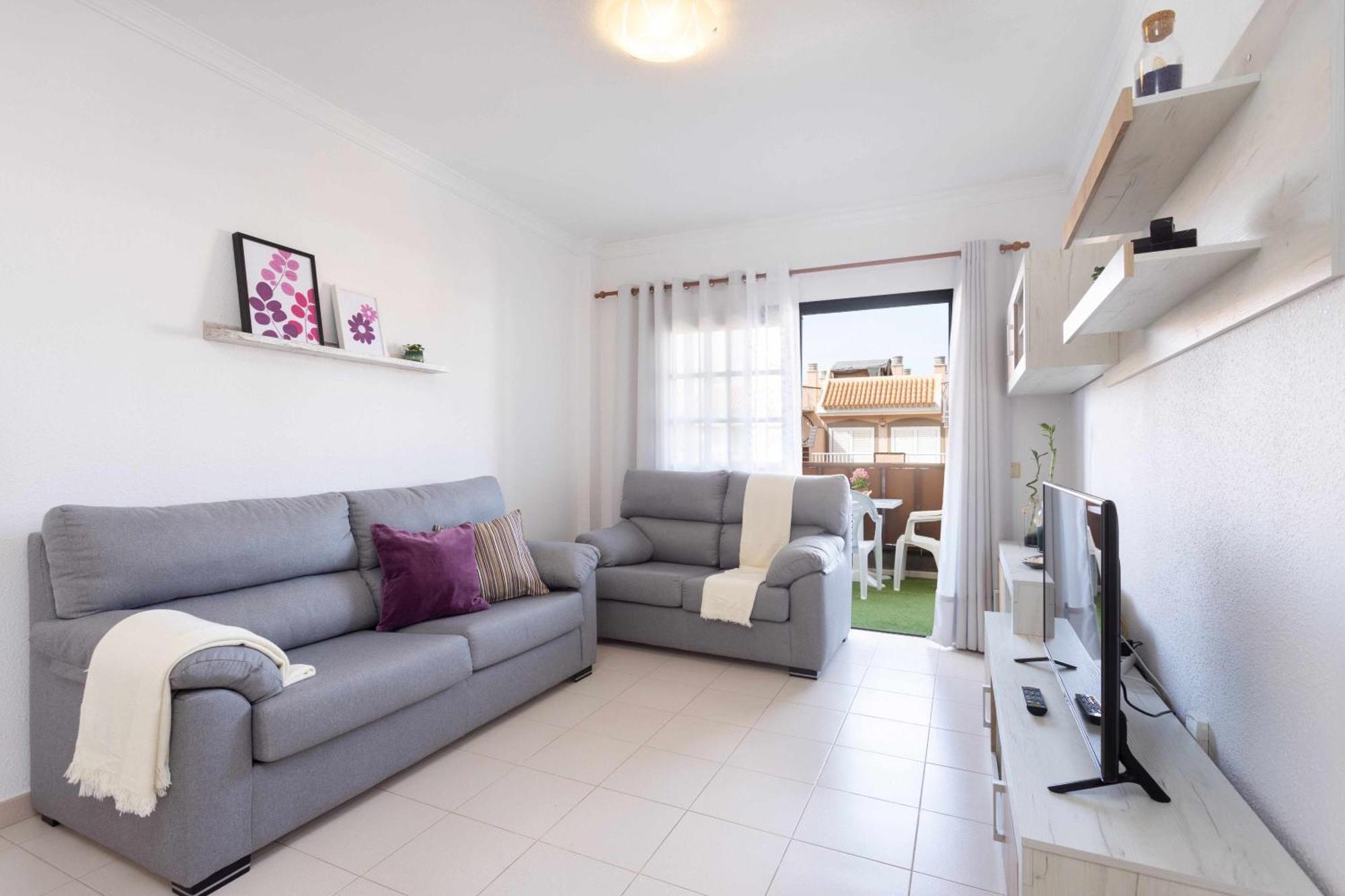 Agradable Piso Con Piscina & Playa Terraza Y Wifi Daire Costa Del Silencio Dış mekan fotoğraf